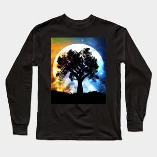 Full moon and tree Long Sleeve T-Shirt